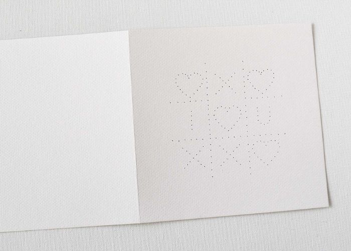 Übertragung des Musters auf die Papierkarte