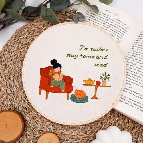 Stay home and read pattern on Etsy