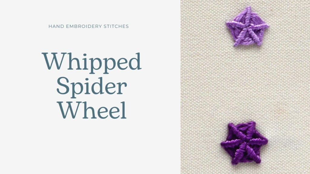 Whipped spider wheel embroidery