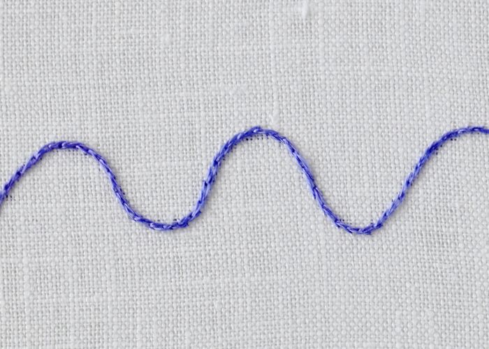 Split Backstitch Stickerei