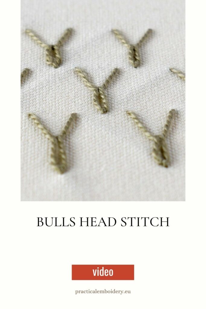 Video tutorial de bordado a mano Bulls Head Stitch (también conocido como Tete de Boeuf Stitch): ¡Bordar como un profesional!