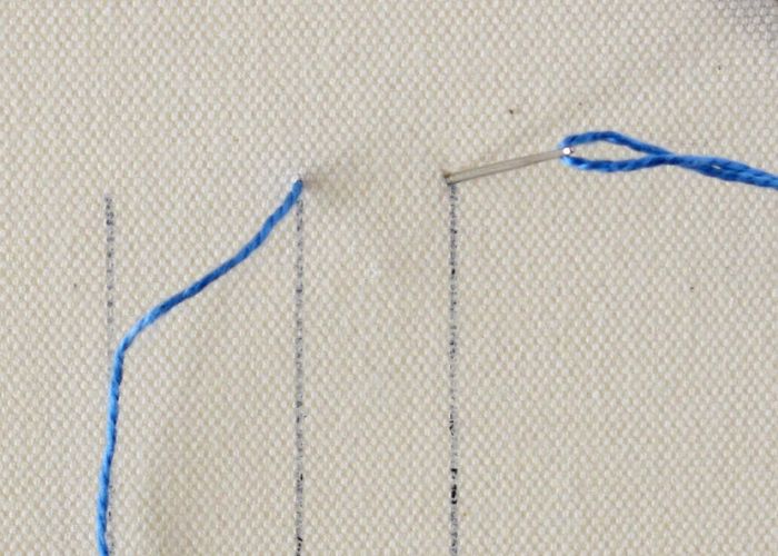 Connected Fly stitch Step1
