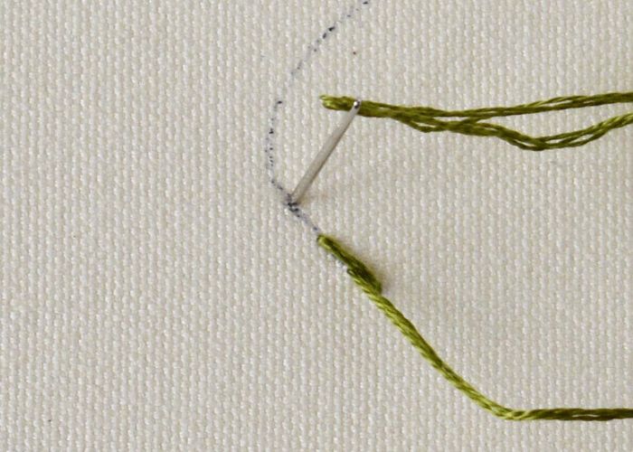 Point de tige Étape 3