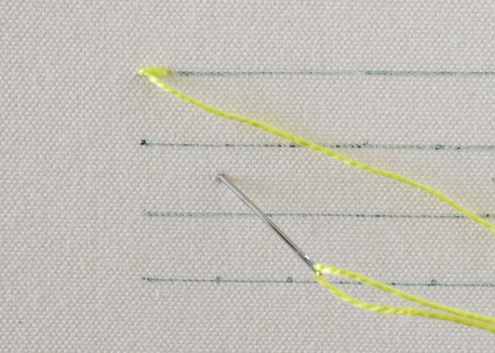 Demi-point Chevron Étape 3