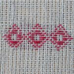 Kogin Stitch embroidery on linen fabric