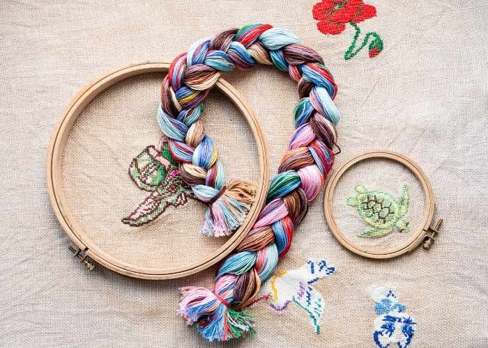 Braided embroidery floss