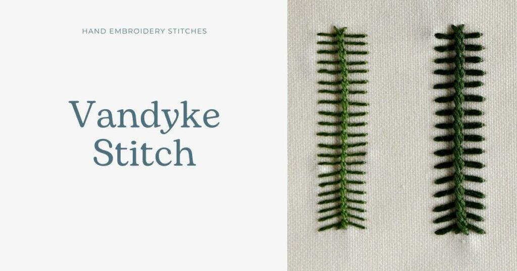 Tutoriel de broderie à la main Vandyke Stitch