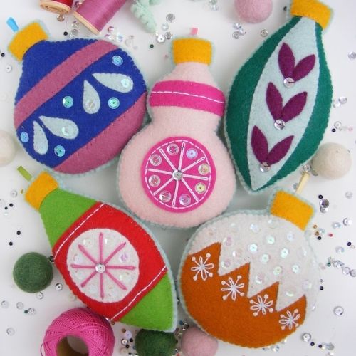 Retro Vintage Weihnachtsstickereien