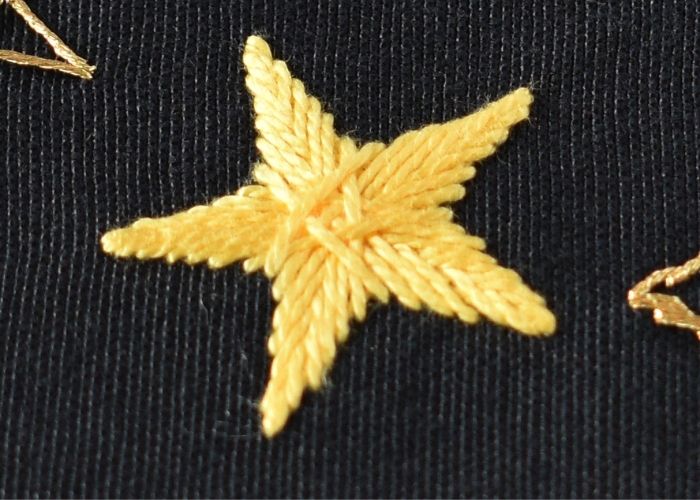 Gewebte Sternstich-Füllung Sternstickerei