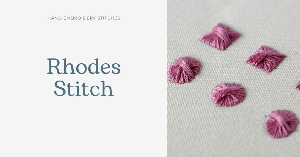 Instructions de broderie à la main Rhodes Stitch