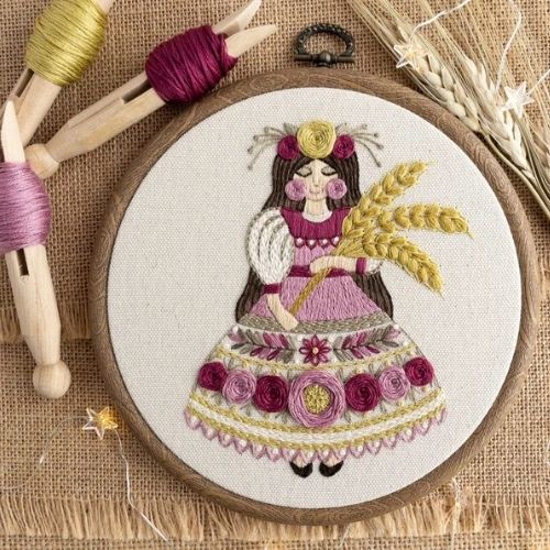 Jungfrau Hand Stickerei PDF Anleitung von TheHoopInHand auf Etsy