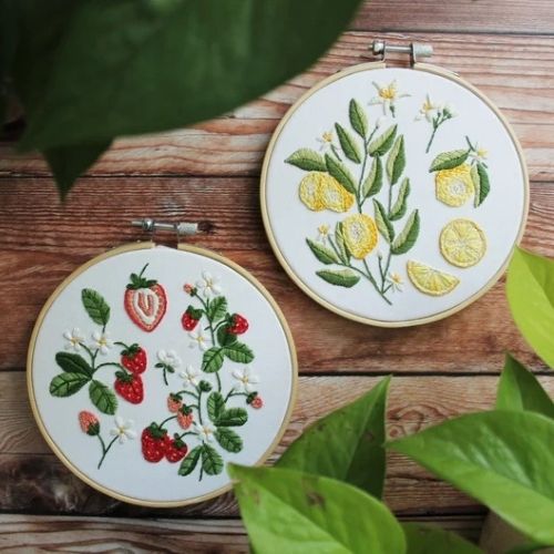 Strawberry Lemonade Pattern Collection designed by FeroniaEmbroidery on Etsy