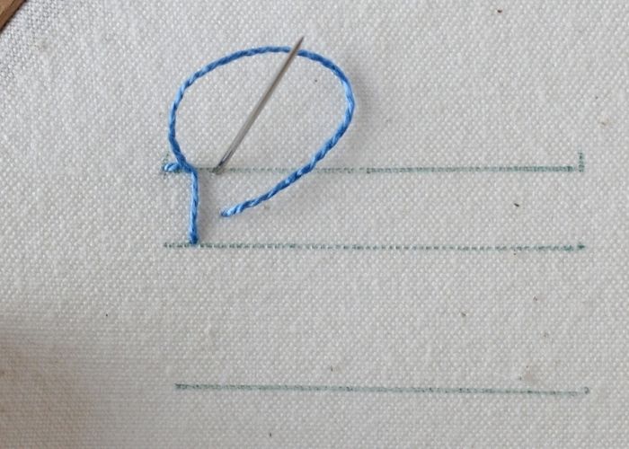 Long and Short Blanket Stitch embroidery tutorial step2 image